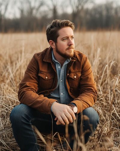 Country Brown Field Jacket with Jeans
